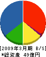 西日本バンドー 貸借対照表 2009年3月期
