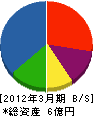 相川トーヨー住器 貸借対照表 2012年3月期