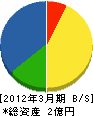 西田組 貸借対照表 2012年3月期