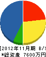 狐塚造園 貸借対照表 2012年11月期