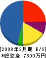 中日本電産 貸借対照表 2008年3月期