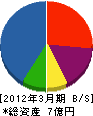 大島電氣工事 貸借対照表 2012年3月期