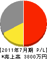 東井上建設 損益計算書 2011年7月期