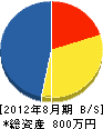 山清建設 貸借対照表 2012年8月期