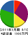 大鶴電気商会 貸借対照表 2011年3月期