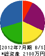 伸晃商会 貸借対照表 2012年7月期