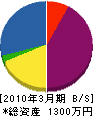 中島造園 貸借対照表 2010年3月期