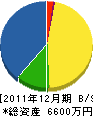 藤木組 貸借対照表 2011年12月期