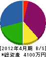 塚田造園建設 貸借対照表 2012年4月期