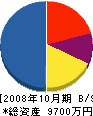 中川道路 貸借対照表 2008年10月期