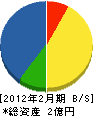 長岡塗装店 貸借対照表 2012年2月期