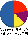 中央工業 貸借対照表 2011年11月期