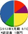 田村燃料設備工業 貸借対照表 2012年9月期