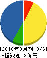 早川設備工業 貸借対照表 2010年9月期