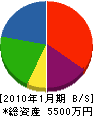 北日本建業 貸借対照表 2010年1月期