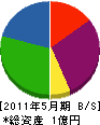 川惣建設 貸借対照表 2011年5月期
