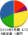 平田工業 貸借対照表 2012年5月期