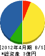 半田工電社 貸借対照表 2012年4月期
