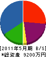 石川設備工業所 貸借対照表 2011年5月期