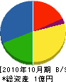 滝沢重機 貸借対照表 2010年10月期