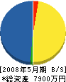 新栄土木 貸借対照表 2008年5月期
