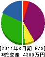 藤沢設備工業 貸借対照表 2011年8月期