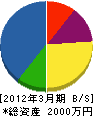九州総業 貸借対照表 2012年3月期