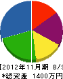 小林ペンキ工業 貸借対照表 2012年11月期