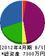 堀井建設 貸借対照表 2012年4月期