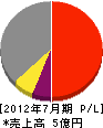 藤川興業所 損益計算書 2012年7月期