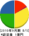 北川土木 貸借対照表 2010年9月期