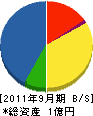 武蔵野技建 貸借対照表 2011年9月期