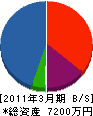 上吉川工業 貸借対照表 2011年3月期