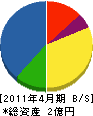 田代組 貸借対照表 2011年4月期