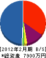 ヤマカツ建設 貸借対照表 2012年2月期