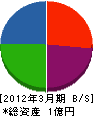高田鉄工建設 貸借対照表 2012年3月期