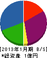 八幡ペイントサービス 貸借対照表 2013年1月期