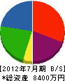 木津組 貸借対照表 2012年7月期