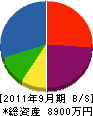 村松建設 貸借対照表 2011年9月期