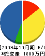 西田建設 貸借対照表 2009年10月期