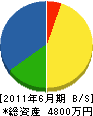 マサ友電設 貸借対照表 2011年6月期
