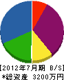 平野塗装 貸借対照表 2012年7月期