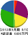 山田電設 貸借対照表 2012年9月期