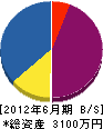 木田建設 貸借対照表 2012年6月期