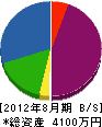 東電気商会 貸借対照表 2012年8月期