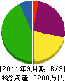 大島建設 貸借対照表 2011年9月期