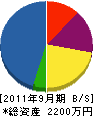 東海電機 貸借対照表 2011年9月期