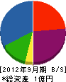 小宮硝子建材 貸借対照表 2012年9月期