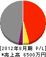 横山電気 損益計算書 2012年8月期