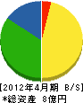 川俣組 貸借対照表 2012年4月期
